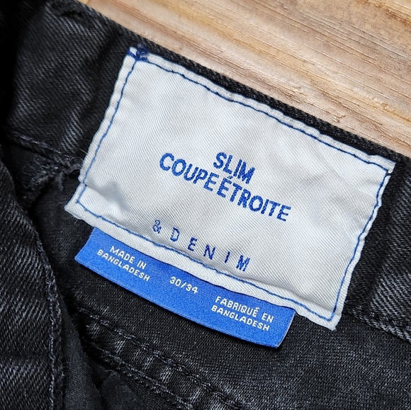 H&M Slim Coupe Etroite & Denim Black Skinny Jeans Size 30/34 - Picture 3 of 6